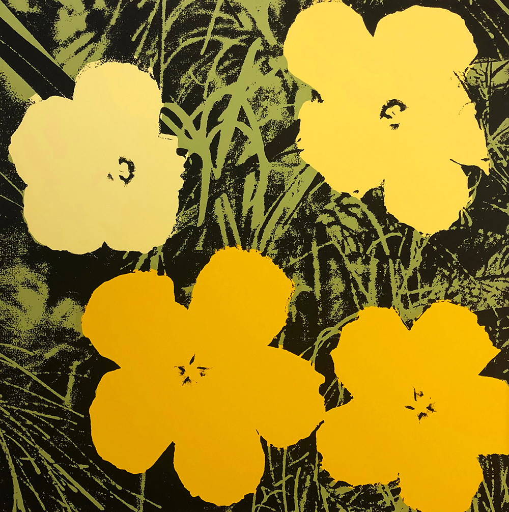 Andy Warhol zeefdrukFlowers yellow
