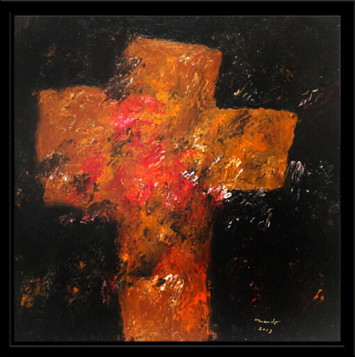 Armando Composition Cross brown framed