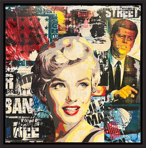 Thierry Auger JF Kennedy en Marilyn Monroe street art