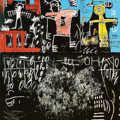 Jean-Michel Basquiat Untitled Black Tar and Feathers