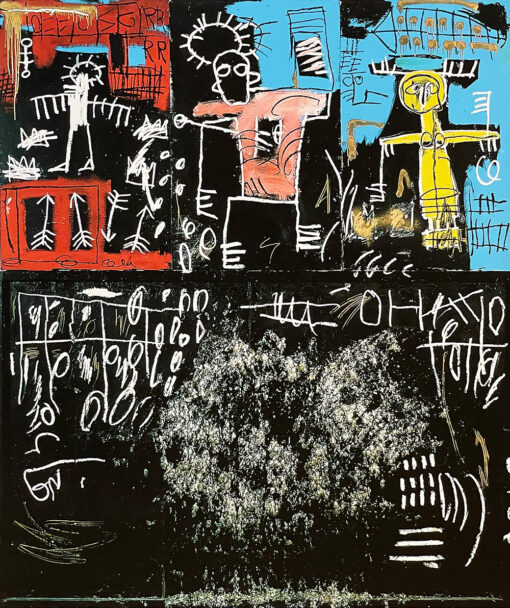 Jean-Michel Basquiat Untitled Black Tar and Feathers