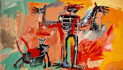 Basquiat Boy and Dog in a Johnnypump