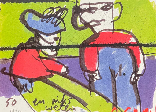 Herman Brood litho 50 en niks weten