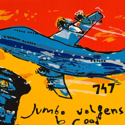 Herman Brood Jumbo 747 zeefdruk