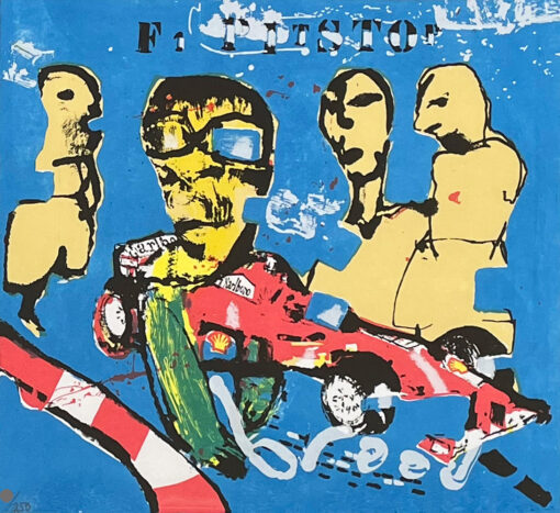 Herman Brood zeefdruk formule 1 pitstop