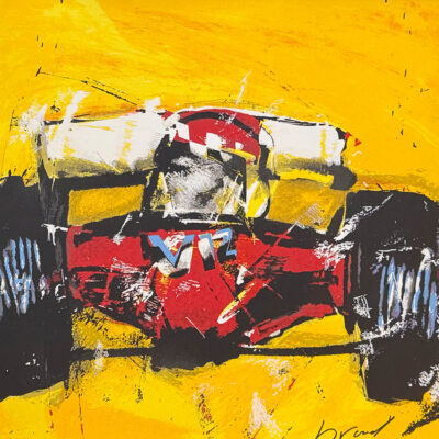Herman Brood Formule 1 V12 Ferrari zeefdruk