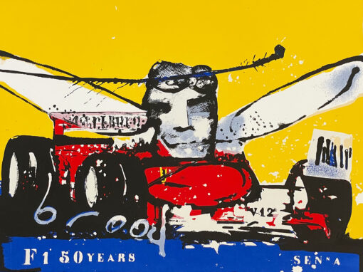 Herman Brood Formule 1, 50 Years Senna zeefdruk