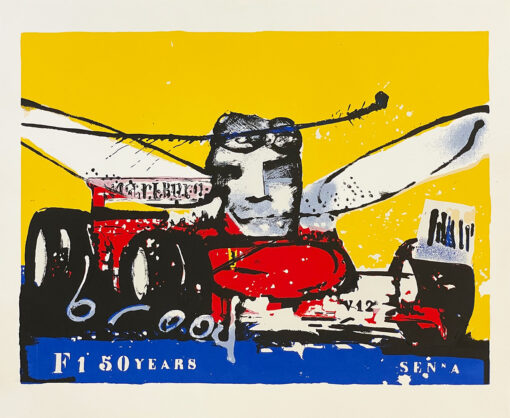 Herman Brood Formule 1, 50 Years Senna zeefdruk