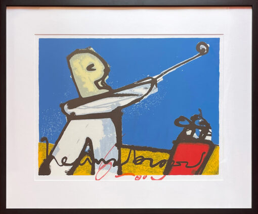 Herman Brood Golfer golf zeefdruk