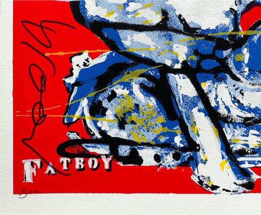 Herman Brood zeefdruk Harley Davidson Fatboy