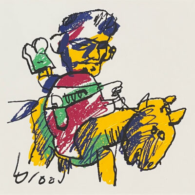 Herman Brood zeefdruk Man en Paard