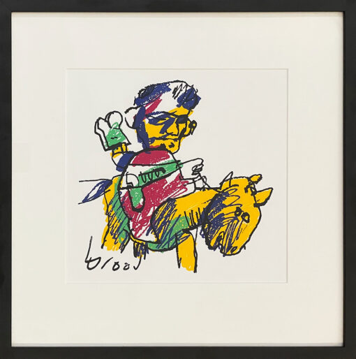 Herman Brood zeefdruk Man en Paard