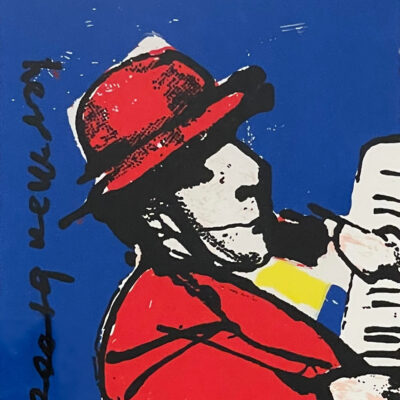 Herman Brood zeefdruk pianist ik