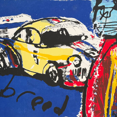 Herman Brood, porsche turbo kleurrijke zeefdruk