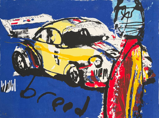 Herman Brood, porsche turbo kleurrijke zeefdruk