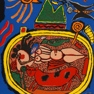 Corneille zeefdruk De Rode Kat