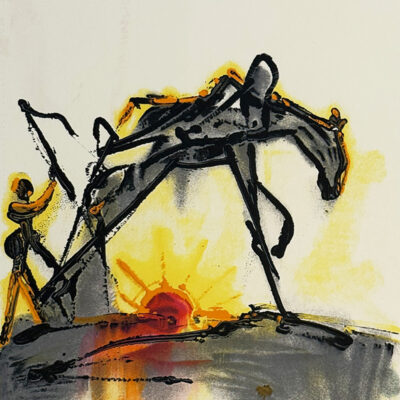 Salvador Dali lithografie Le Cheval de Labeur