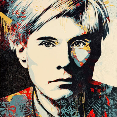 Shepard Fairey Andy Warhol collage color