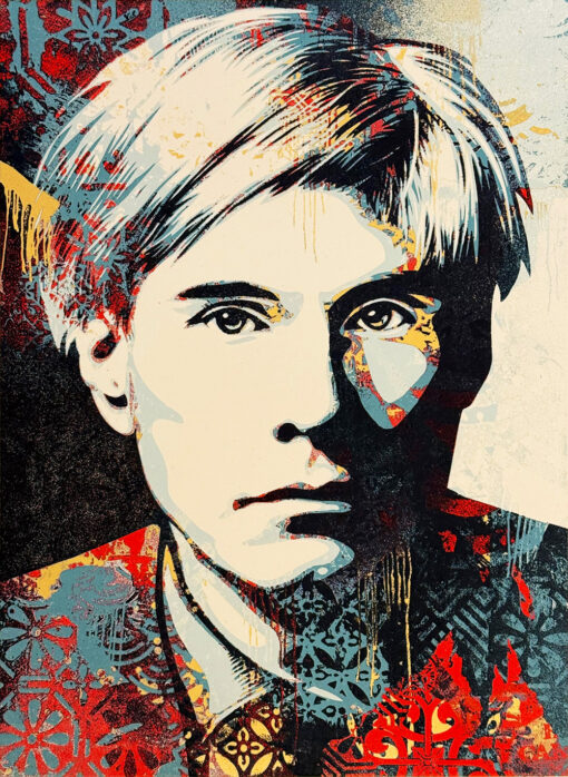 Shepard Fairey Andy Warhol collage color