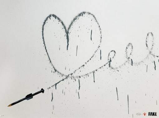 Fake Missile Love spray paint on paper