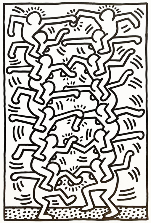 Keith haring, Untitled (People Ladder)