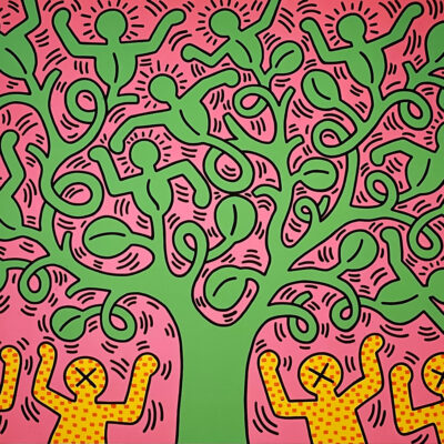 Keith Haring Life Tree street art pop art