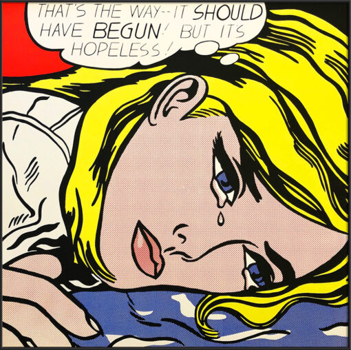 Roy Lichtenstein zeefdruk Hopeless