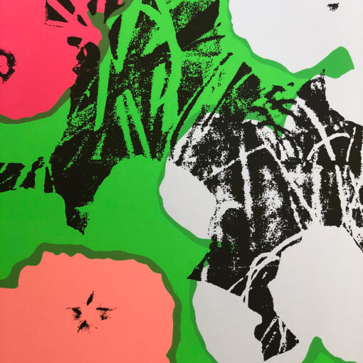 Andy Warhol Flowers zeefdruk green pink