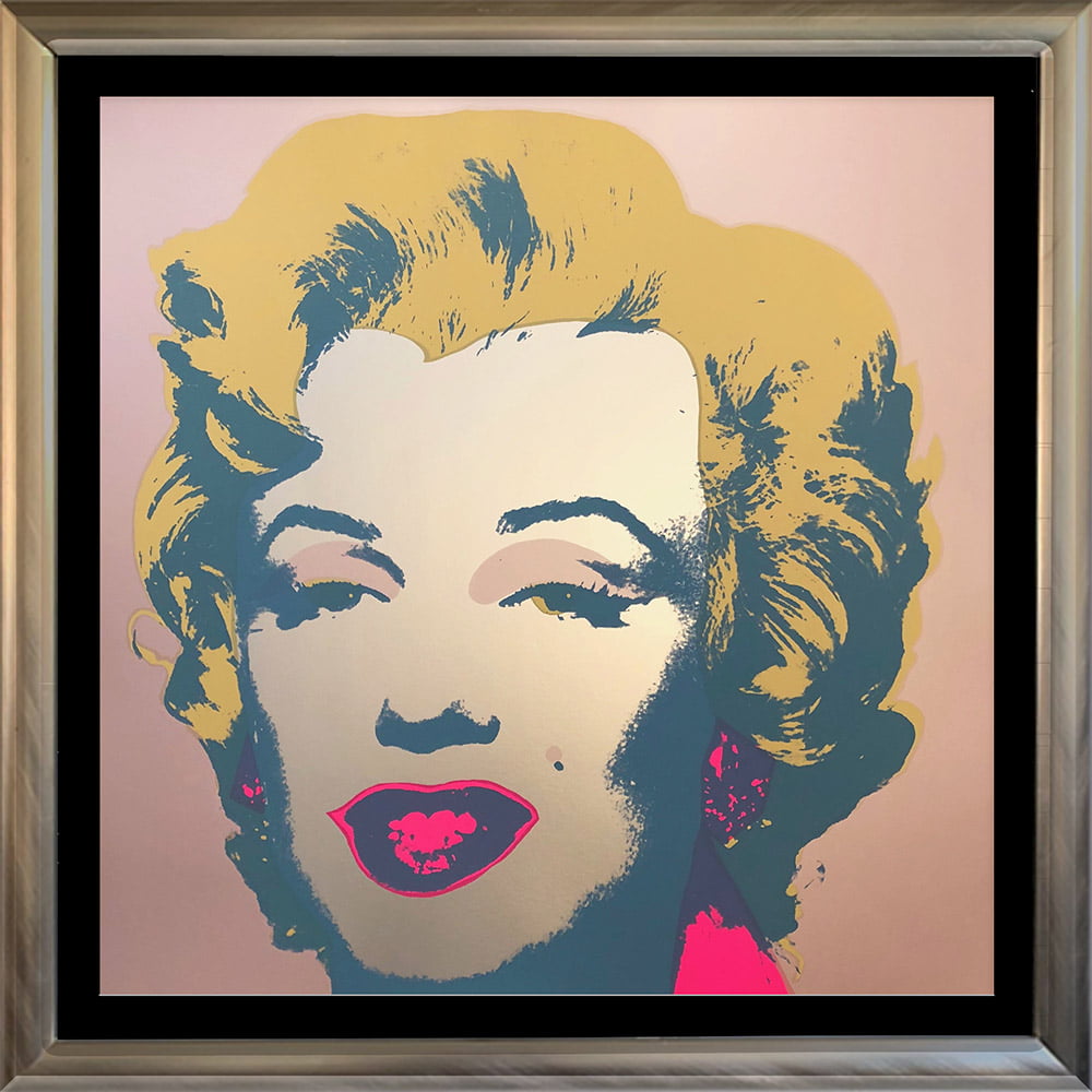 A silkscreen print by Andy Warhol of Marilyn Monroe